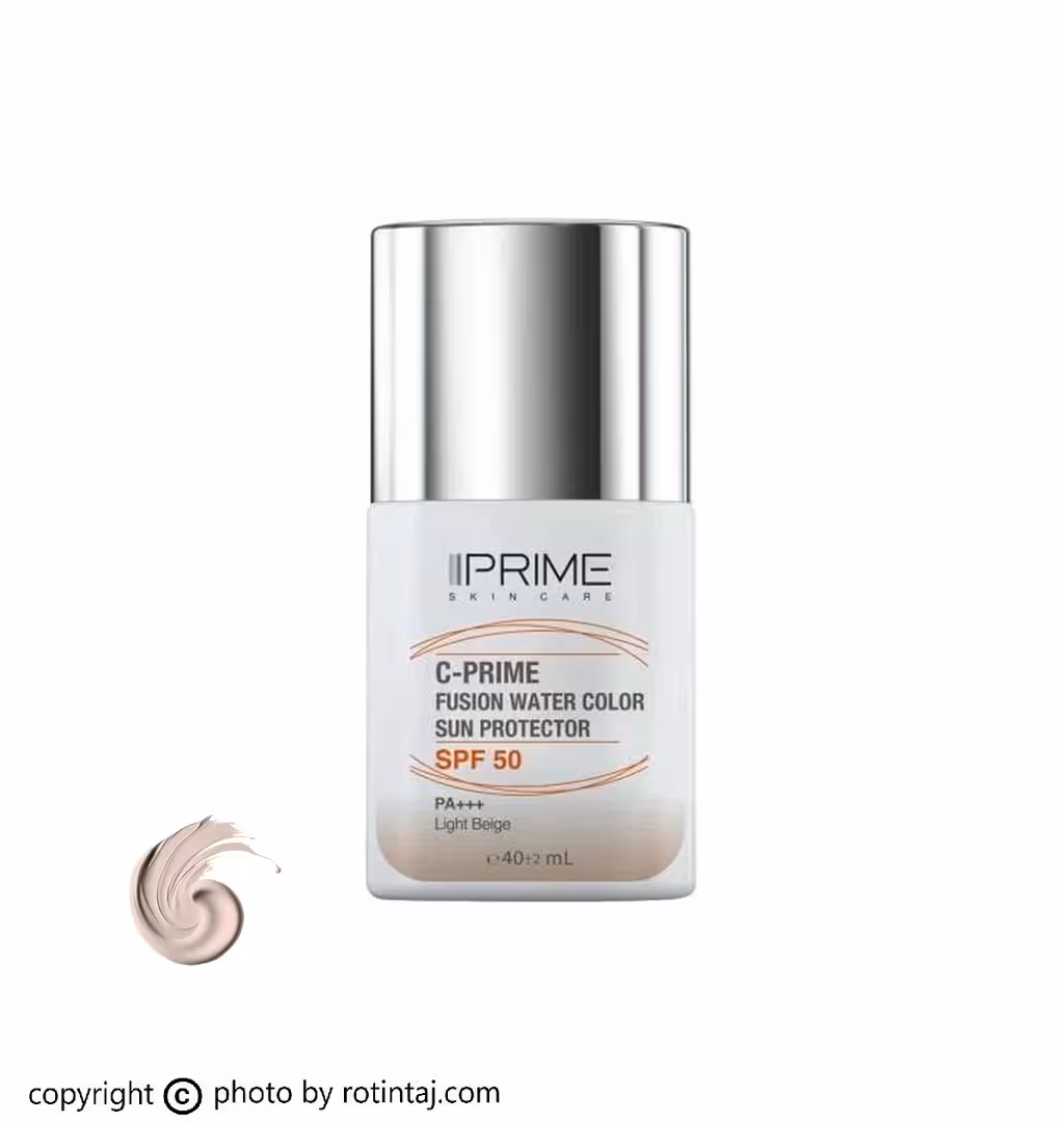 فلوئید ضد آفتاب بژ روشن SPF50 حاوی ویتامین سی فیوژن واتر پرایم 40 میلی