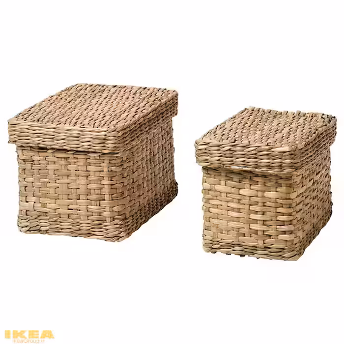 جعبه درب دار ست 2 تایی مدل LURPASSA | برند ایکیا | ارسال 15 الی 20 روز کاری