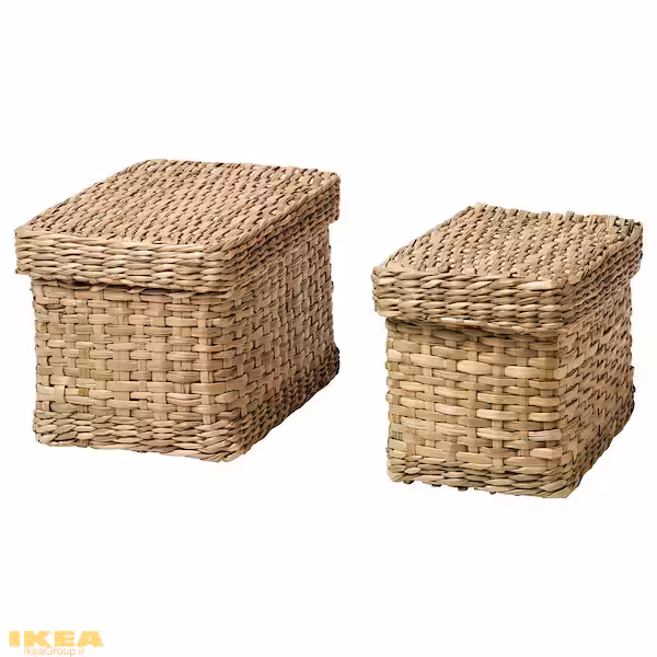 جعبه درب دار ست 2 تایی مدل LURPASSA | برند ایکیا | ارسال 15 الی 20 روز کاری