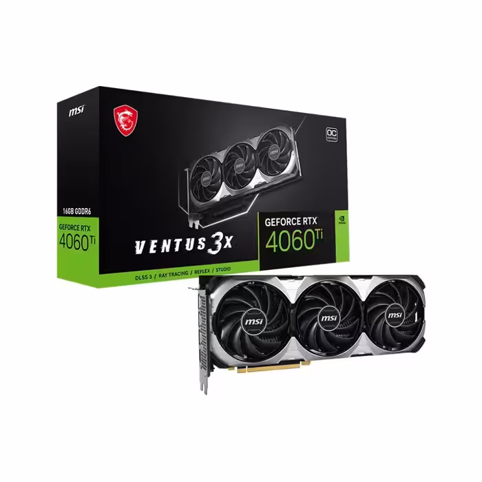 کارت گرافیک ام اس آی GeForce RTX 4060 Ti VENTUS 3x 16GB