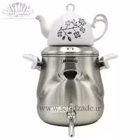 کتری و قوری استیل دستی لوکس 309 کف ساده 5 لیتری