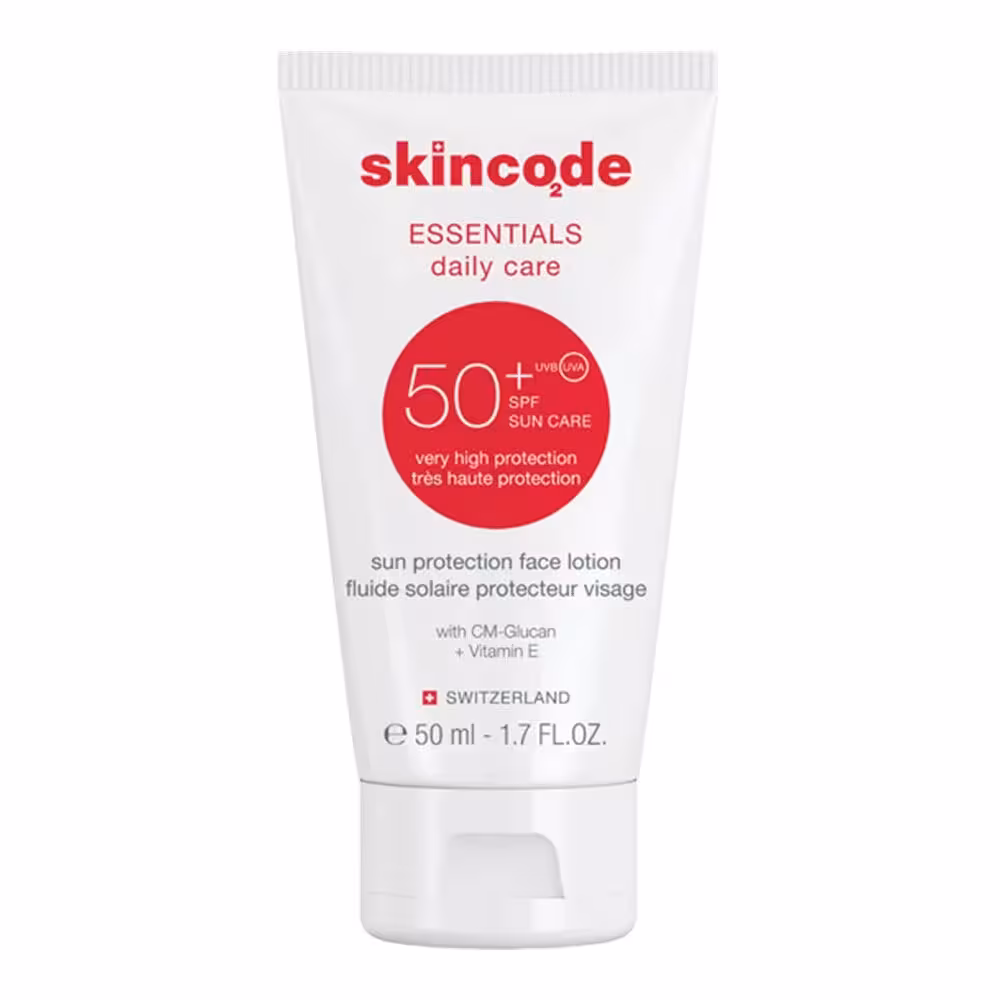 لوسیون ضد آفتاب بی‌رنگ فاقد چربی SPF50 اسکین کد