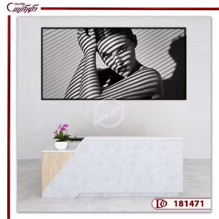 تابلو دکوراتیو چهره مدرن سیاه و سفید E181471