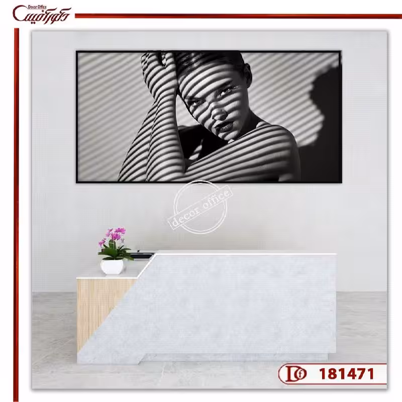 تابلو دکوراتیو چهره مدرن سیاه و سفید E181471