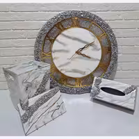 ساعت رزینی 40 سانت سطل زباله جا کلیدی جا دستمال کاغذی