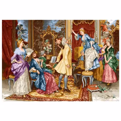 نخ و نقشه فرانسوی طرح فوت شمع کد 24194