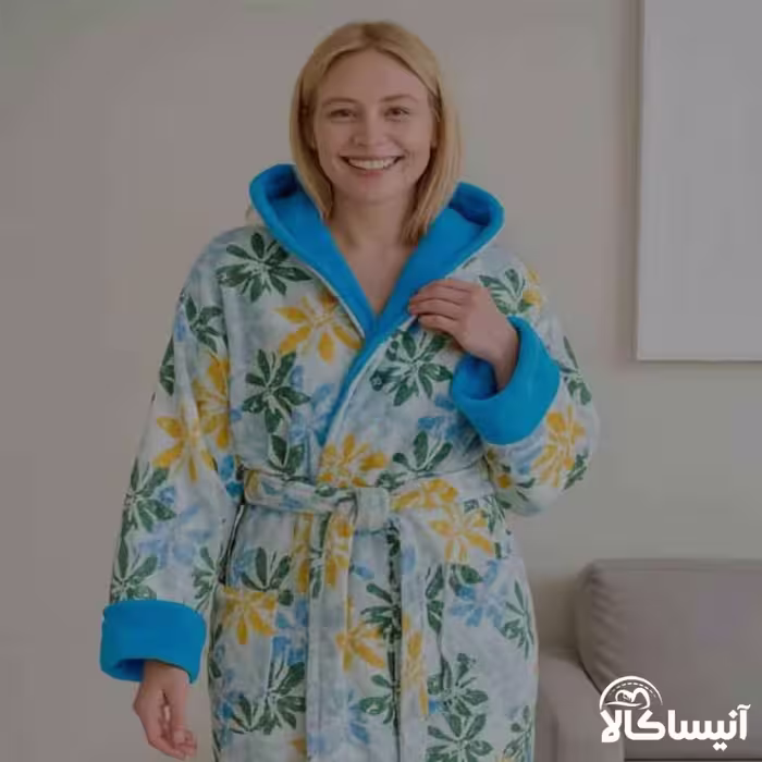 حوله پالتویی برق لامع مدل چاپی 115
