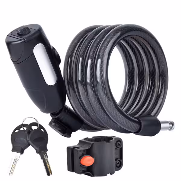 قفل دوچرخه مدل کابل فولادی کد 83007