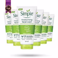 6 عدد شستشوی صورت سیمپل Simple مدل مرطوب‌ کننده و آبرسان Moisturising حجم 150 میلی‌ لیتر (اورجینال)
