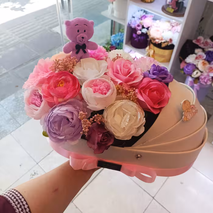 باکس گهواره همراه عروسک خرسی