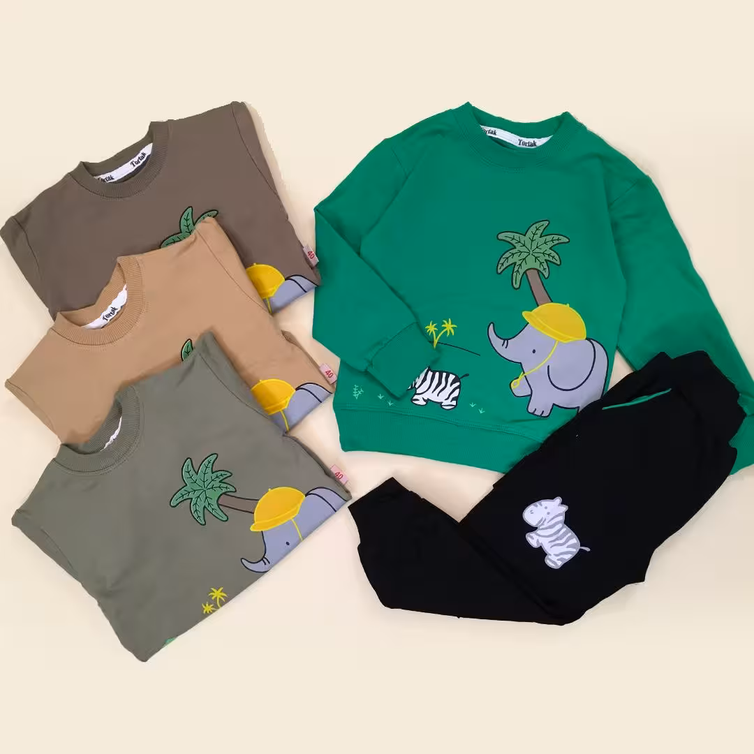 خرید و فروش ست بلوز شلوار طرح فیل و گورخر