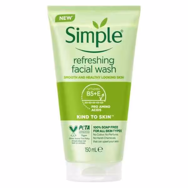 ژل شستشوی صورت مرطوب کننده سیمپل Simple Refreshing wash 150ml