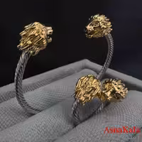 ست زنانه شیر YSX  شامل  بنگل و انگشتر فری سایز  کد NIM141010W