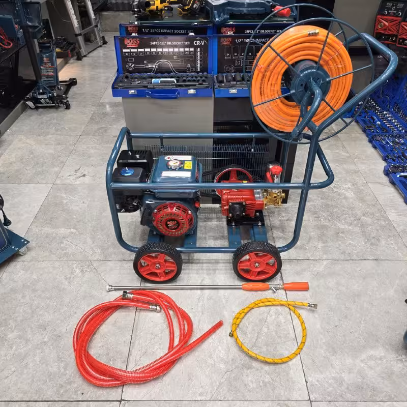 سمپاش بنزینی 4 زمانه 9.5 اسب چرخدار صنعتی باس مدل BS123ZX210-3