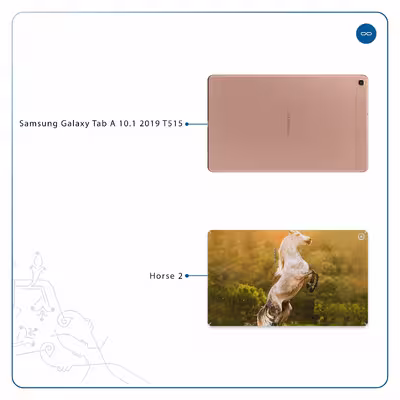 برچسب پوششی ماهوت مدل Horse-2 مناسب برای تبلت سامسونگ Galaxy Tab A 10.1 2019 T515