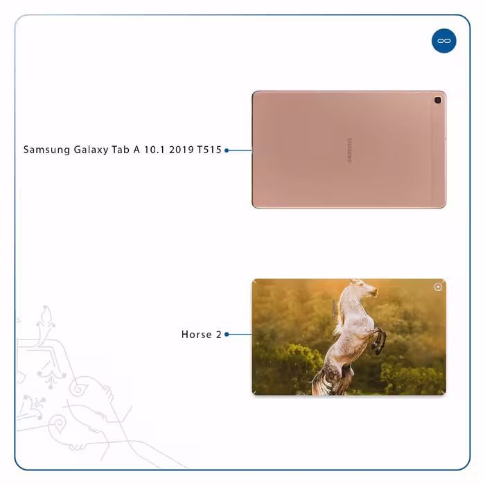 برچسب پوششی ماهوت مدل Horse-2 مناسب برای تبلت سامسونگ Galaxy Tab A 10.1 2019 T515