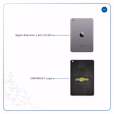 برچسب پوششی ماهوت مدل CHEVROLET-Logo مناسب برای تبلت اپل iPad mini 2 2013 A1491