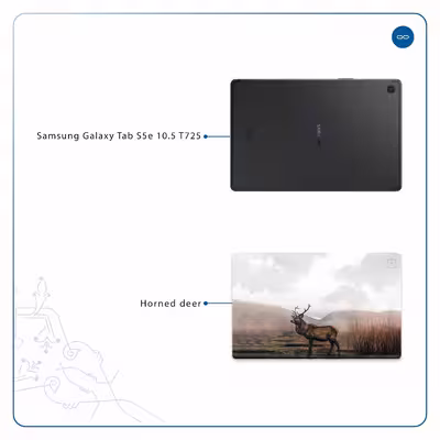 برچسب پوششی ماهوت مدل Horned Deer مناسب برای تبلت سامسونگ Galaxy Tab S5e 10.5 2019 T725