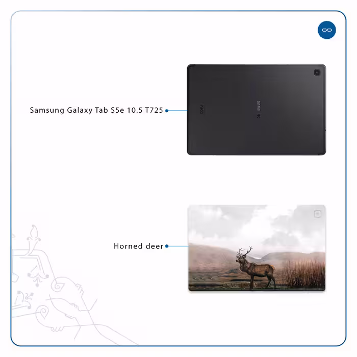 برچسب پوششی ماهوت مدل Horned Deer مناسب برای تبلت سامسونگ Galaxy Tab S5e 10.5 2019 T725