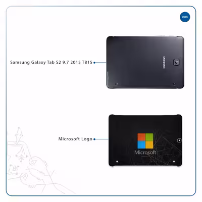 برچسب پوششی ماهوت مدل Microsoft-Logo مناسب برای تبلت سامسونگ Galaxy Tab S2 9.7 2015 T815
