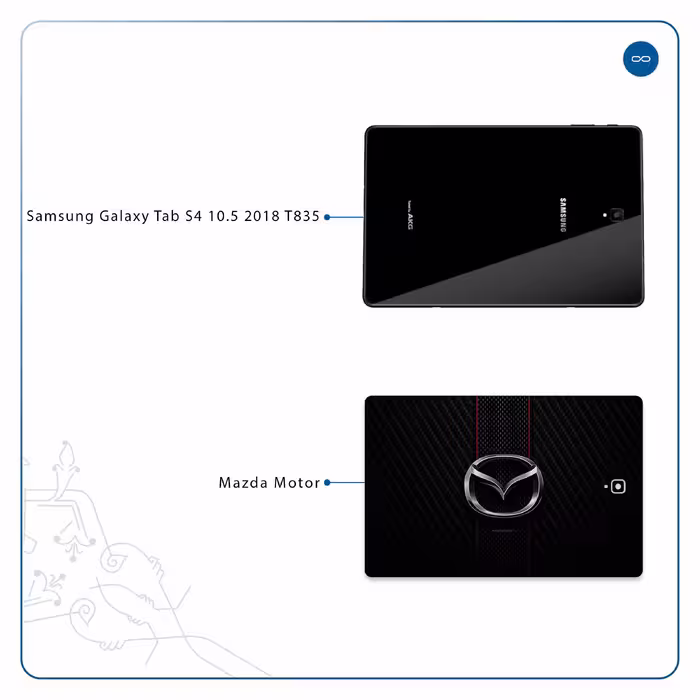برچسب پوششی ماهوت مدل Mazda Motor مناسب برای تبلت سامسونگ Galaxy Tab S4 10.5 2018 T835