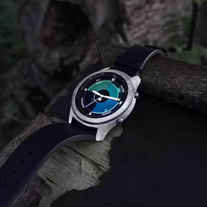 برچسب ماهوت طرح Army-Snow-Pixel مناسب برای ساعت هوشمند سامسونگ Galaxy Gear S3 Classic