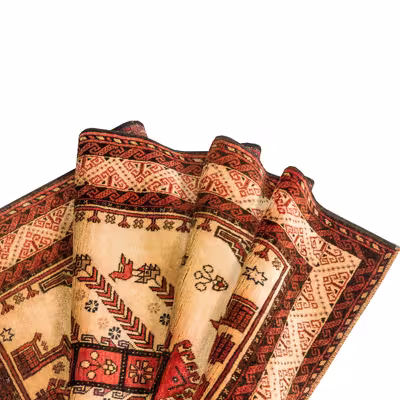 فرش دستبافت دو و نیم متری مدل نقشه بلوچ  کد 72.978