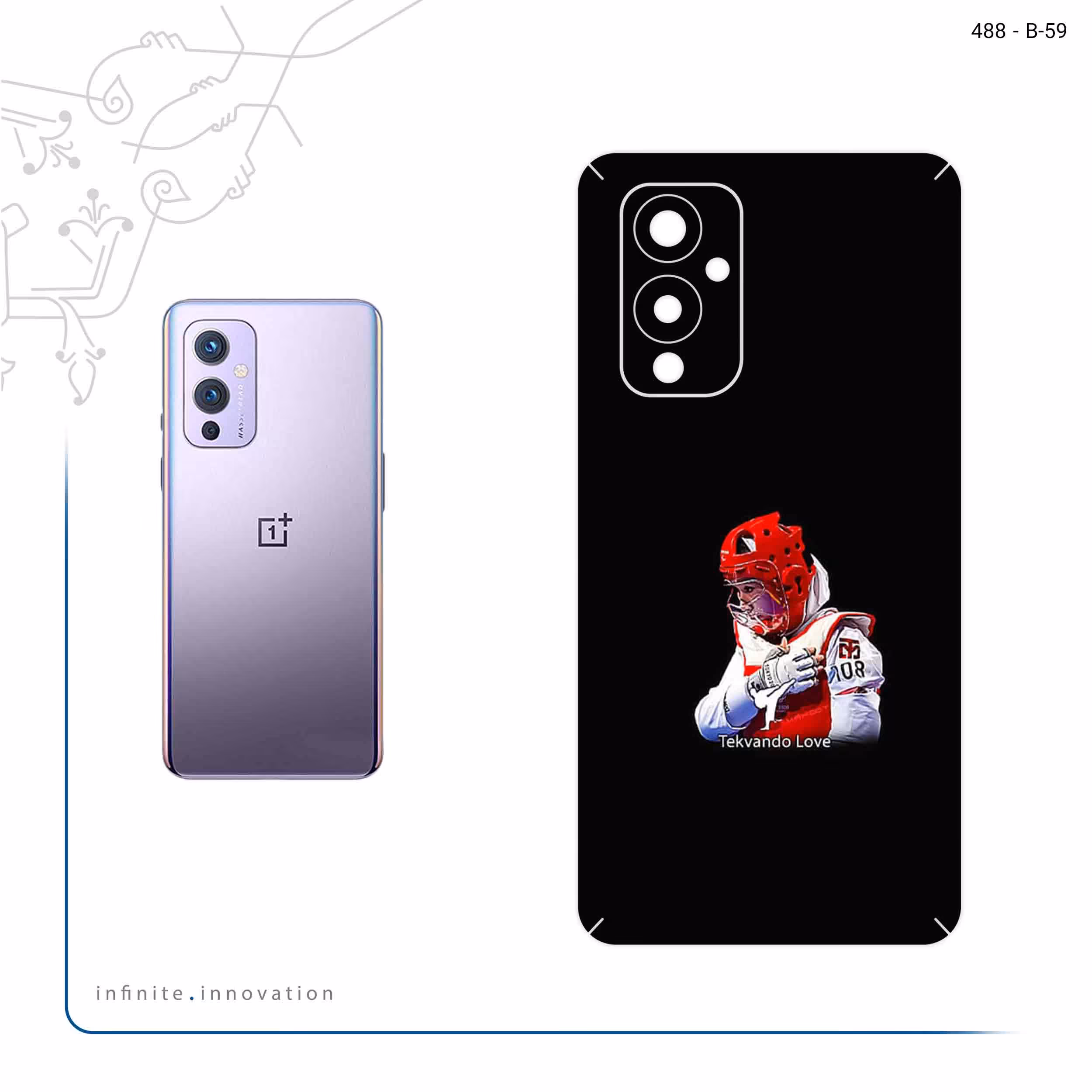 برچسب پوششی ماهوت مدل Tekvando مناسب برای گوشی موبایل وان پلاس 9