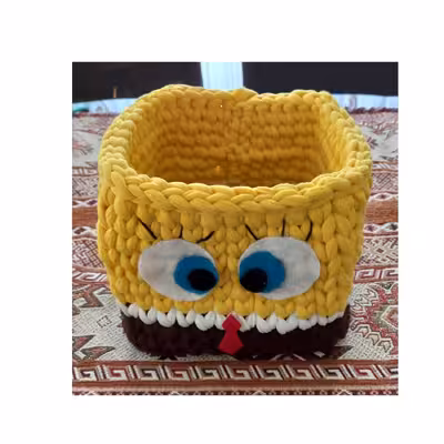 سبد قلاب بافی تریکو مدل باب اسفنجی کد TALIN-2-03