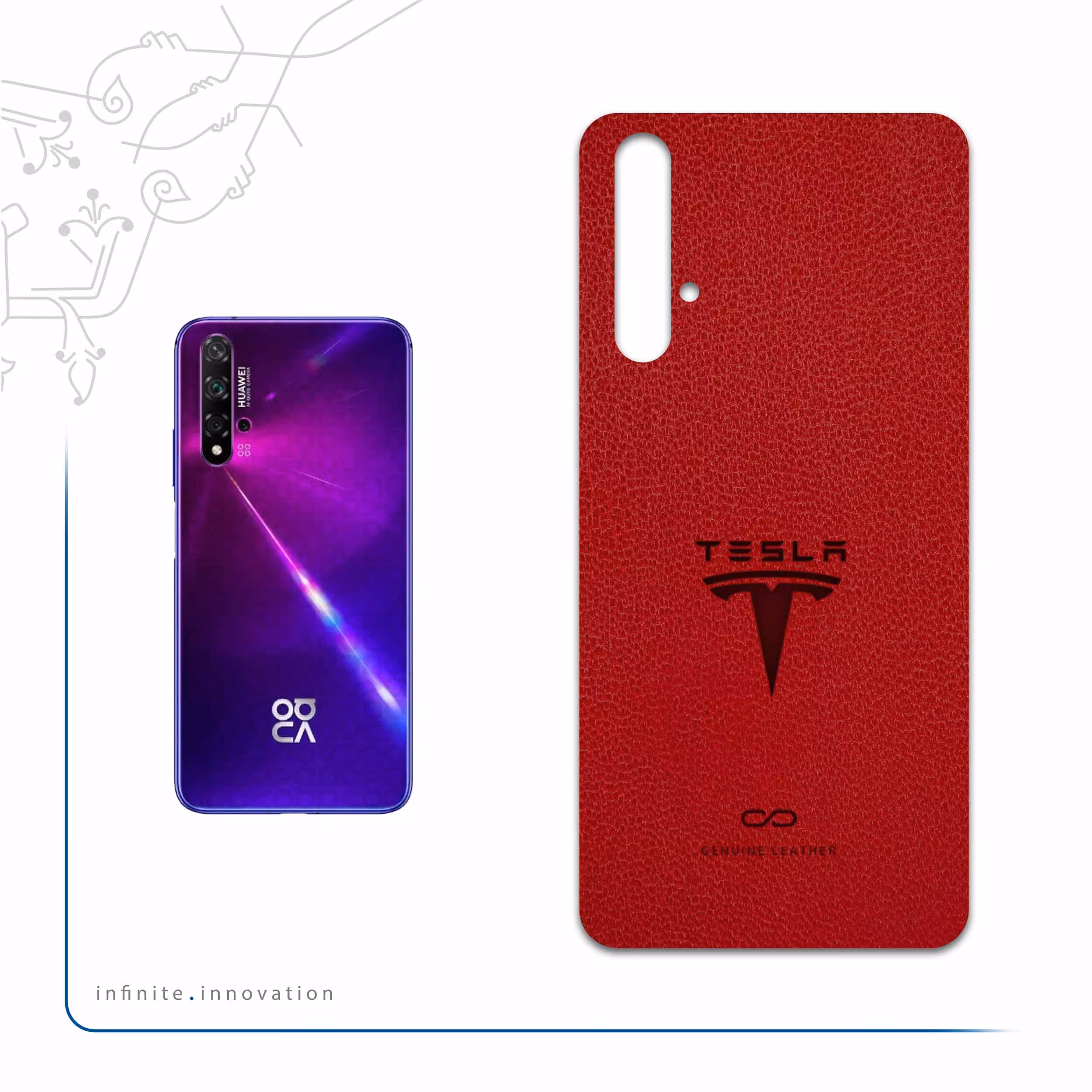 برچسب پوششی ماهوت مدل RL-TSLA مناسب برای گوشی موبایل هوآوی Nova 5T