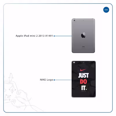 برچسب پوششی ماهوت مدل NIKE-Logo مناسب برای تبلت اپل iPad mini 2 2013 A1491