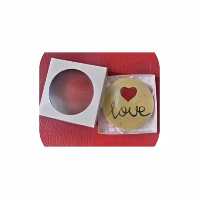 بشقاب دیوارکوب سفالی طرح قلب کد 128