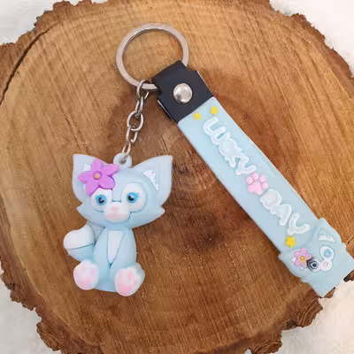 جاکلیدی مدل سیلیکونی طرح گربه گل به سر کد DB20