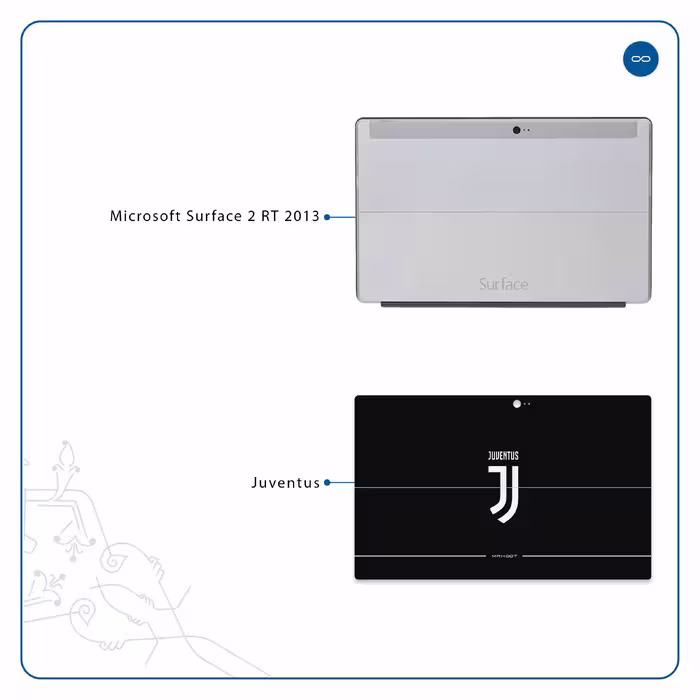 برچسب پوششی ماهوت مدل Juventus مناسب برای تبلت مایکروسافت Surface 2 RT 2013