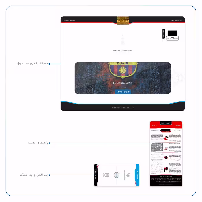 برچسب پوششی ماهوت مدل BARCELONA-2 مناسب برای تبلت اپل iPad Pro 12.9 (GEN 3) 2018 A1895