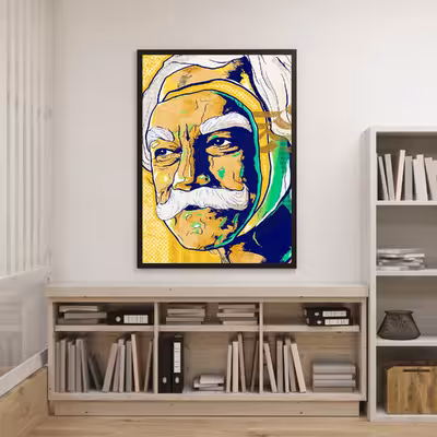 تابلو چاپ دستی مدل چهره کد A101