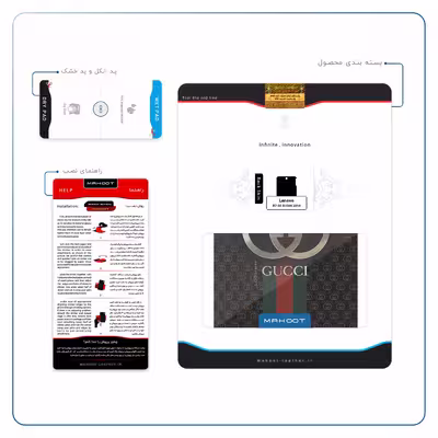 برچسب پوششی ماهوت مدل GUCCI-Logo مناسب برای تبلت لنوو A7-50 A3500 2014