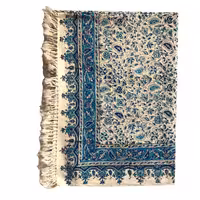 سفره قلمکار 6 نفره طرح بادامی آبی