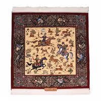 فرش دستبافت دو متری طرح شکارگاه دشت شکار اصفهان کد 4030408