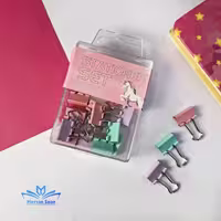 گیره کاغذ کلیپسی رنگی، بسته 12 عددی