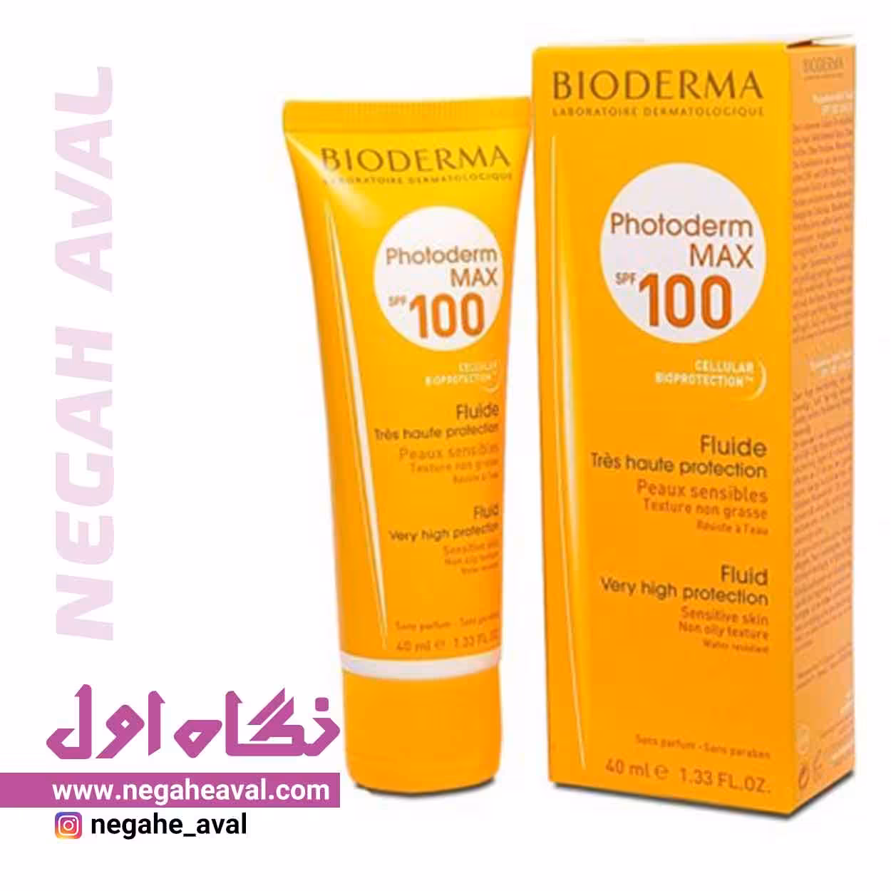 فلوئید ضدآفتاب فتودرم مکس SPF100 مناسب پوست مختلط تا چرب بایودرما حجم 40 میلی لیتر