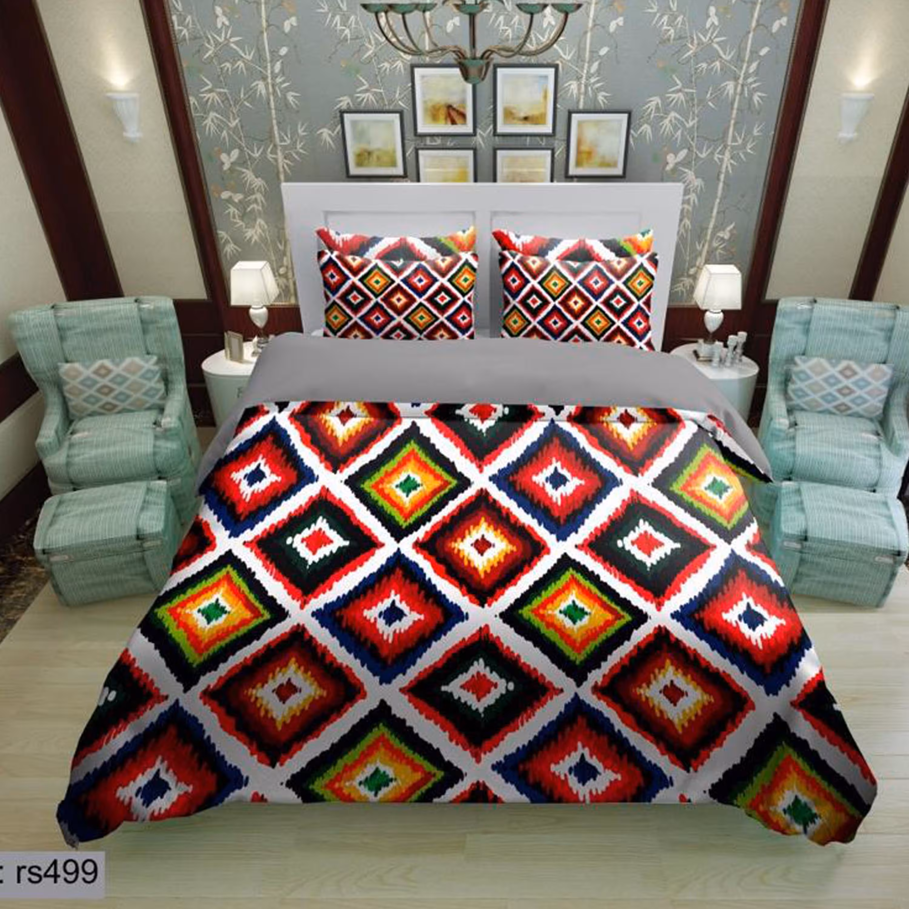 سرویس روتختی 2 نفره تنسل چاپی برندترک لند(Turk Land) rs 499