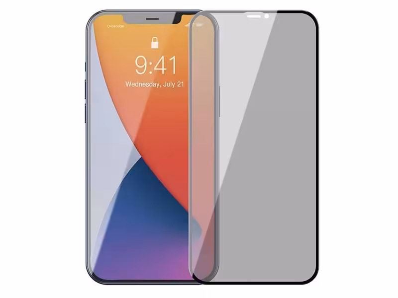 محافظ صفحه نمایش حریم شخصی دوتایی بیسوس آیفون Baseus Privacy Glass iPhone 12 / 12 Pro