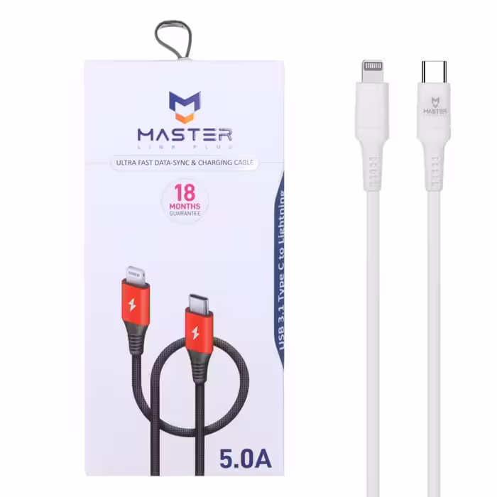 کابل شارژر TYPE-C To Lightning فست شارژ  MASTER
