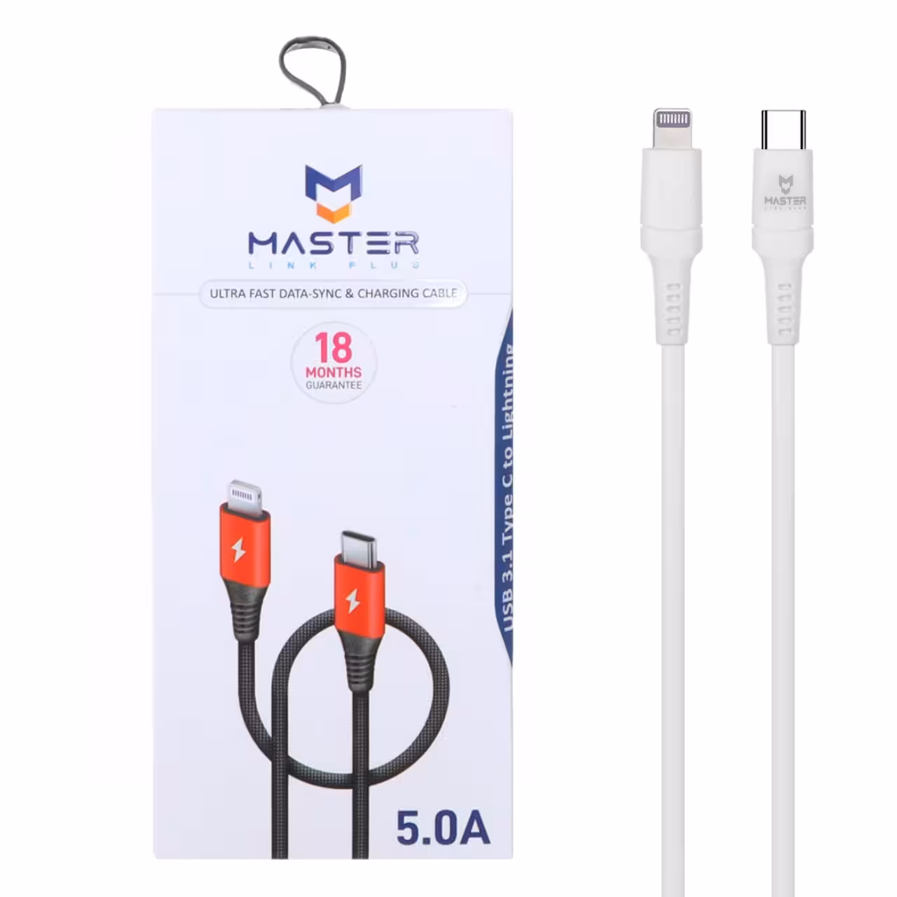 کابل شارژر TYPE-C To Lightning فست شارژ  MASTER