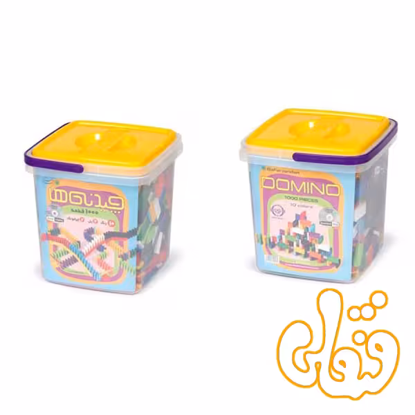 دومینو چیدنی ها سطلی با فرزندان 1000 قطعه