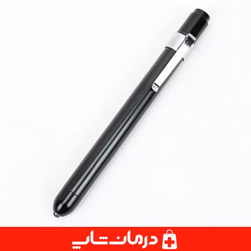 پن لایت نور زرد بدنه مشکی چراغ قوه خودکاری پزشکی