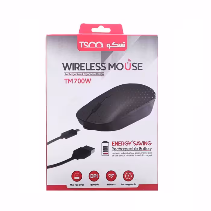 ماوس بی سیم تسکو TM700W- سفید 