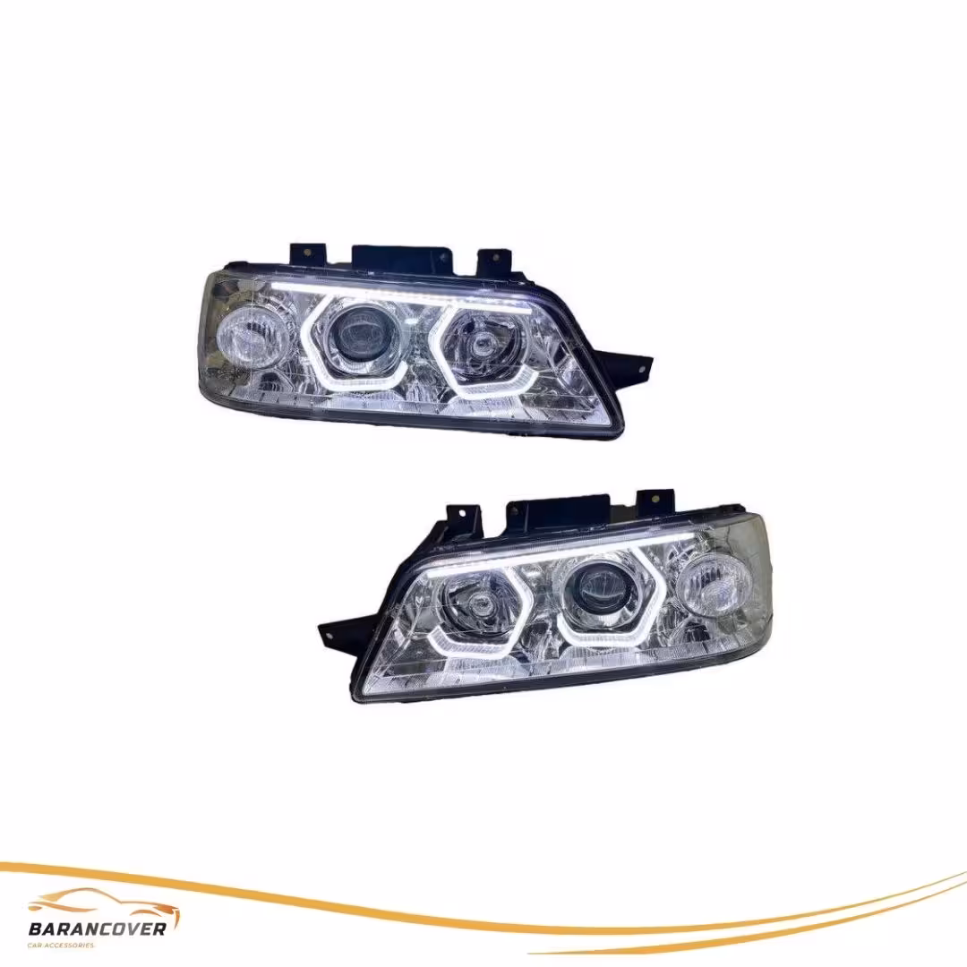 چراغ جلو 405 slx دوگرد ابرو رنگ سفید بسته دو عددی