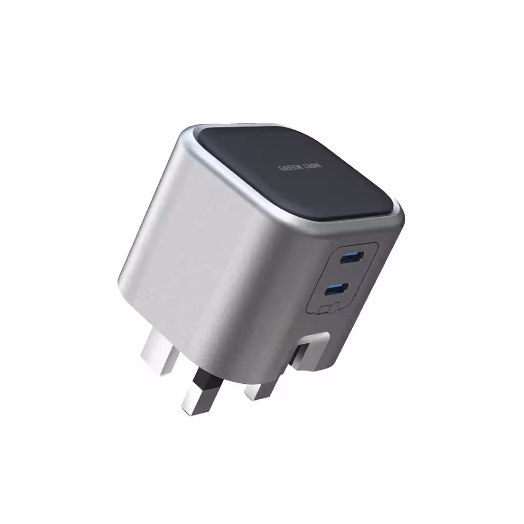 آداپتور 2 پورت تایپ سی 45 وات گرین لاین Green Lion GaN Adapter 45W 2 USB-C Ports